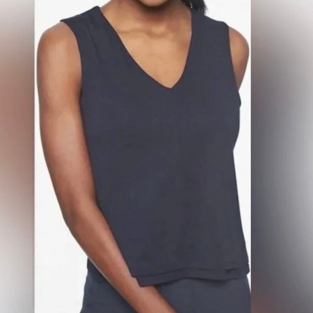 Athleta Essence Double Layer Tank Women's Medium Navy